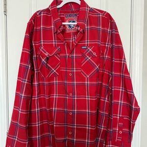 DIXXON Red and Blue Plaid Button Down Shirt